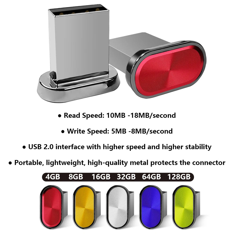 Super Mini USB Flash Drive Waterproof Pendrive 64GB 32GB 16GB 8GB 4GB Real Capacity USB Memory Stick Thumbdrive