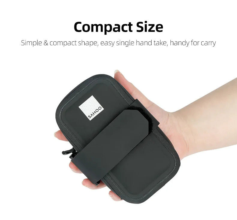 Bicycle Saddle Bag Rain Proof Rear Seat Tube Pannier Reflective Cycling Storage Tail Pouch Rear Dry Pack 0.5L Capacity