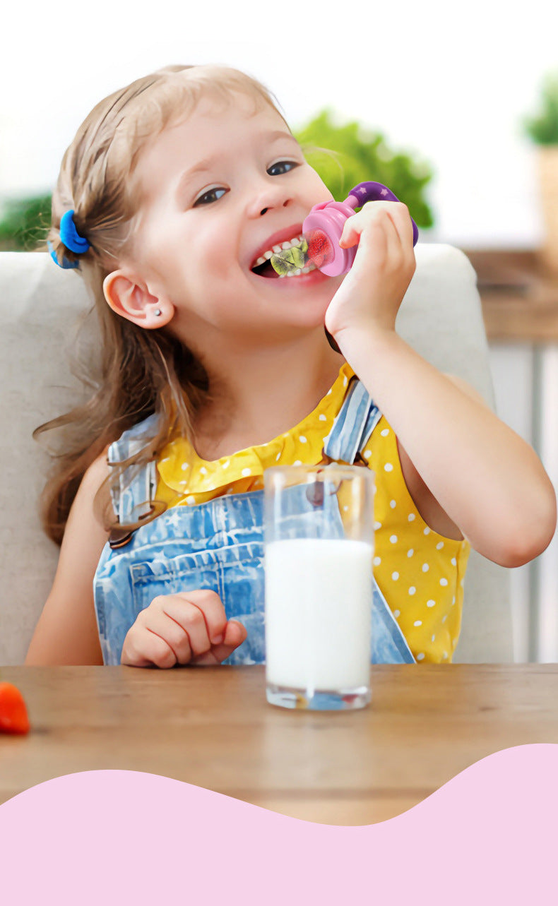 Baby Fruit Feeder Pacifier Teething Toys Fresh Food Feeder Infant Fruit Nipple Silicone Pouches for Toddlers Kids Boy Girl