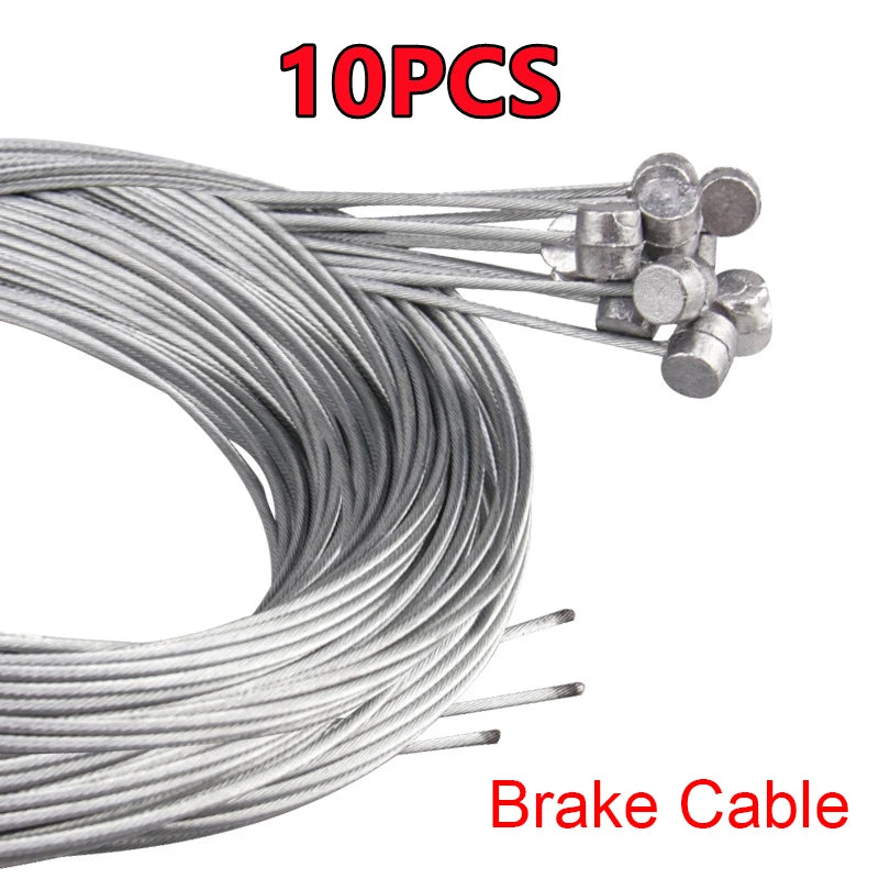 10/5/3/1PC 2M MTB Bicycle Brake Line Bicycle Speed Line Fixed Gear Shifter Gear Brake Cable Set Core Inner Wire MTB Road Bike