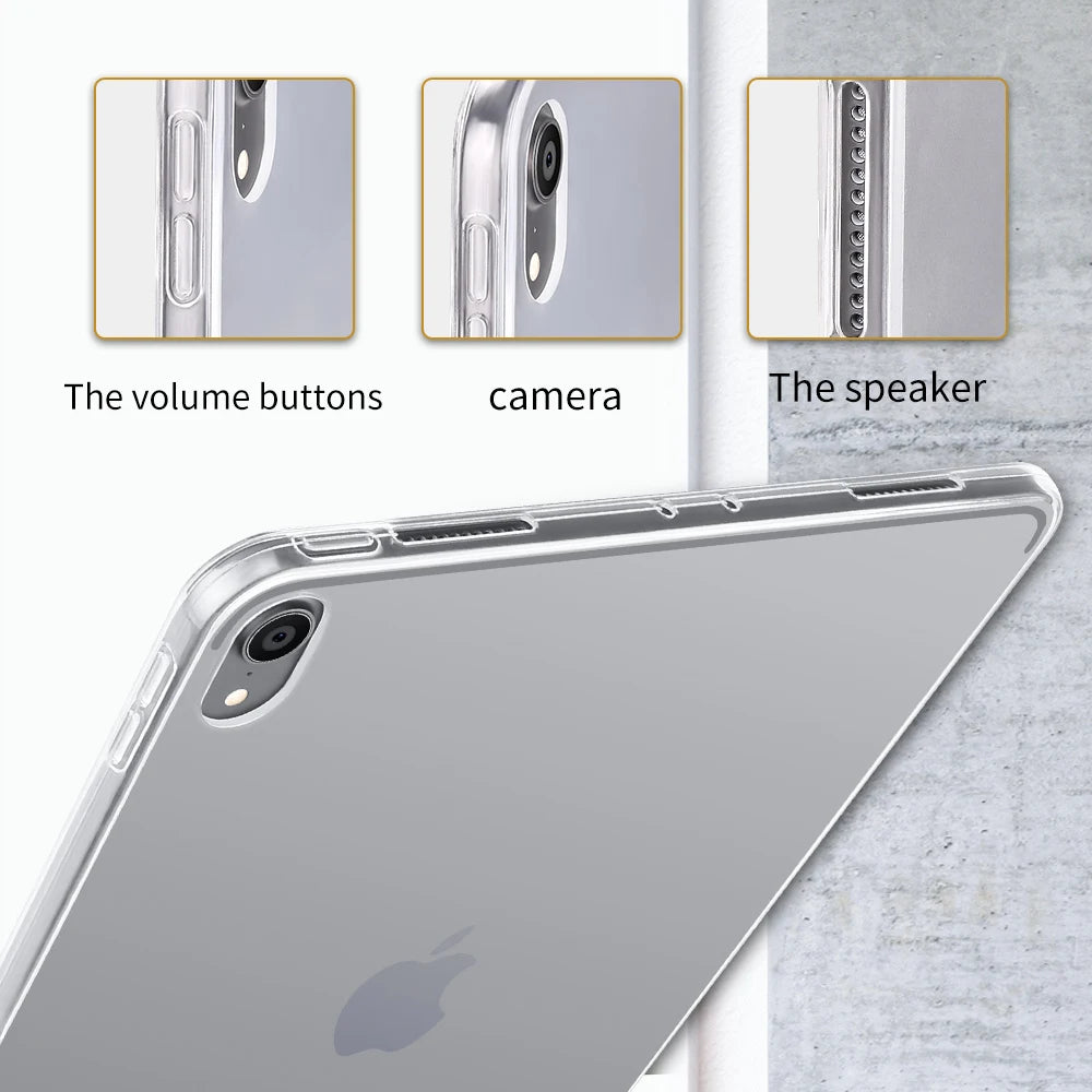 Soft Case for Apple iPad 10th 10.9 Mini 6 Air 5 4 3 2 1 Transparent Protective Case for iPad 10.2 9th 8th 7th Pro 11 2022 2021