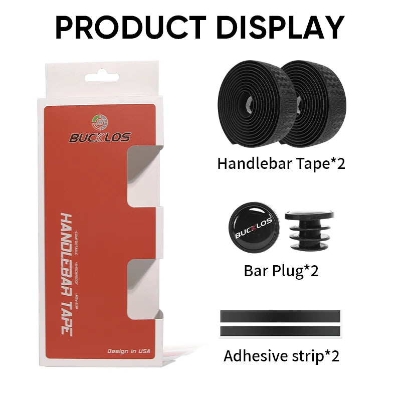 Bike Handlebar Tape EVA PU Road Bicycle Handlebar Tape Anti-slip Shock Absorption Cycling Wrap End Plug Bike Accessories