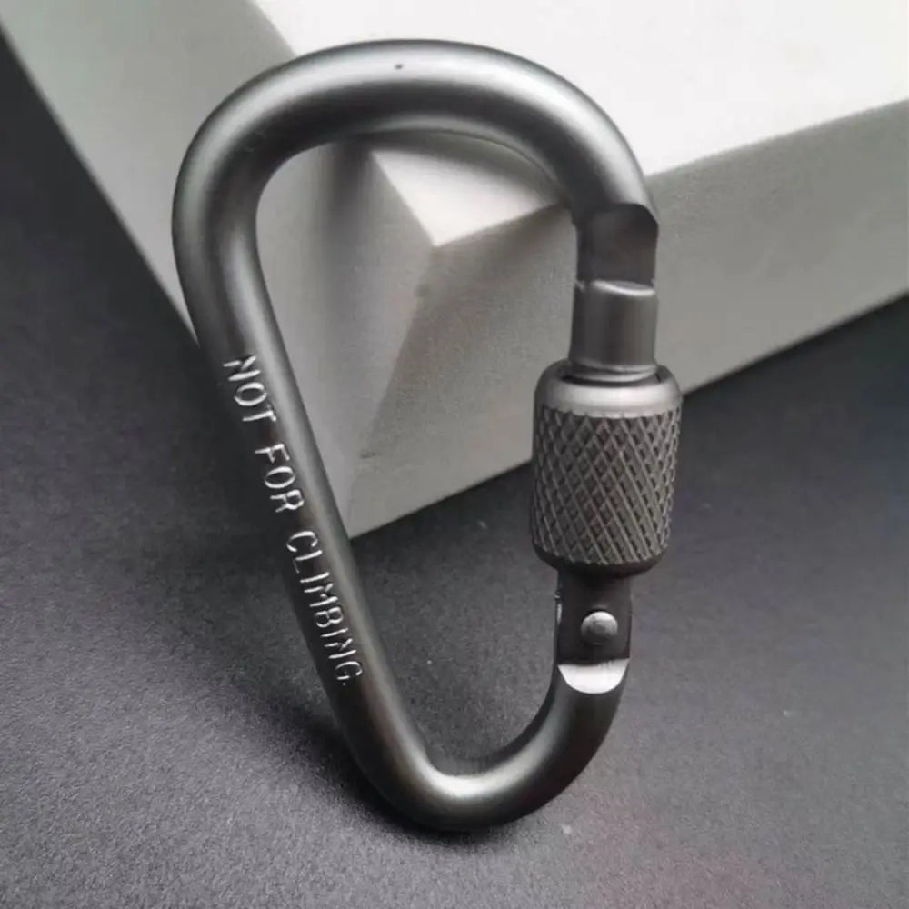 New Multicolor Aluminium Safety Climbing Button Alloy Carabiner Camping Hiking Hook Buckle Keychain