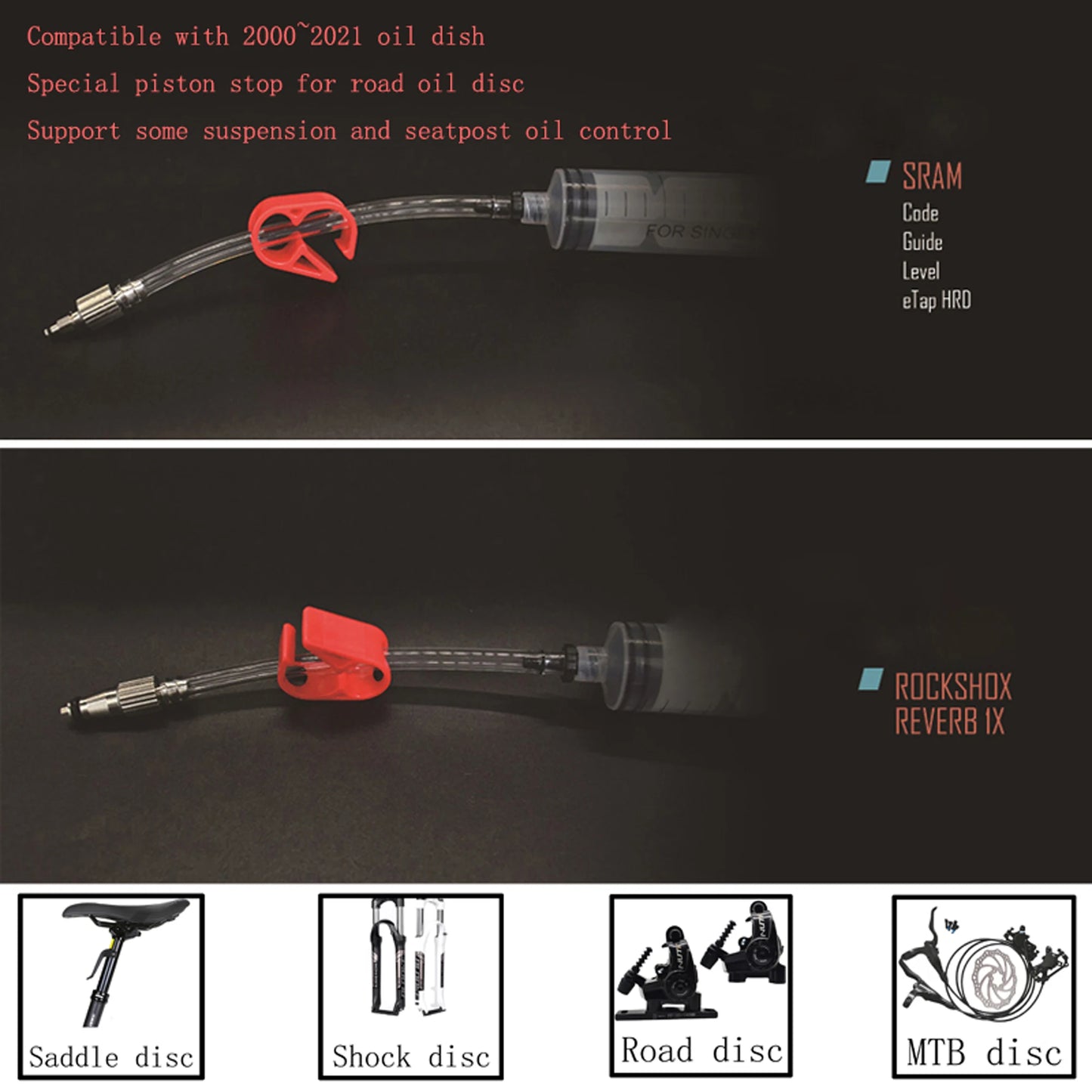 2024 Pro Bicycle Hydraulic Disc Brake Oil Bleed Kit For SHIMANO,SRAM,Avid,Series MTB Road Bike Brake Repair Tools