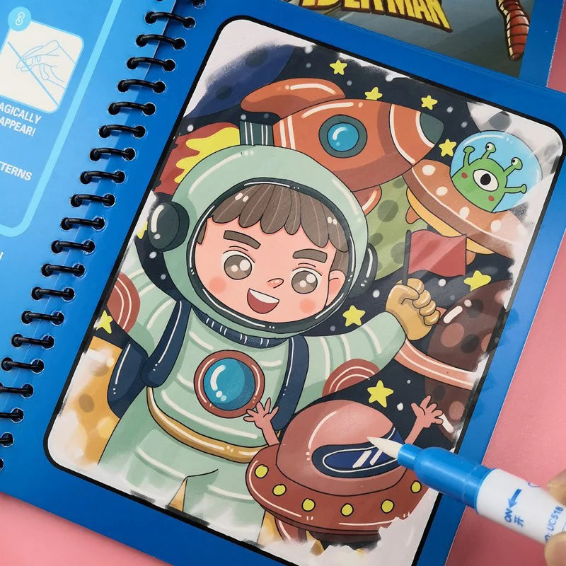 Montessori Toys Reusable Coloring Book Magic Water Drawing Book Painting Drawing Toys Sensory Early Education Toys for Children