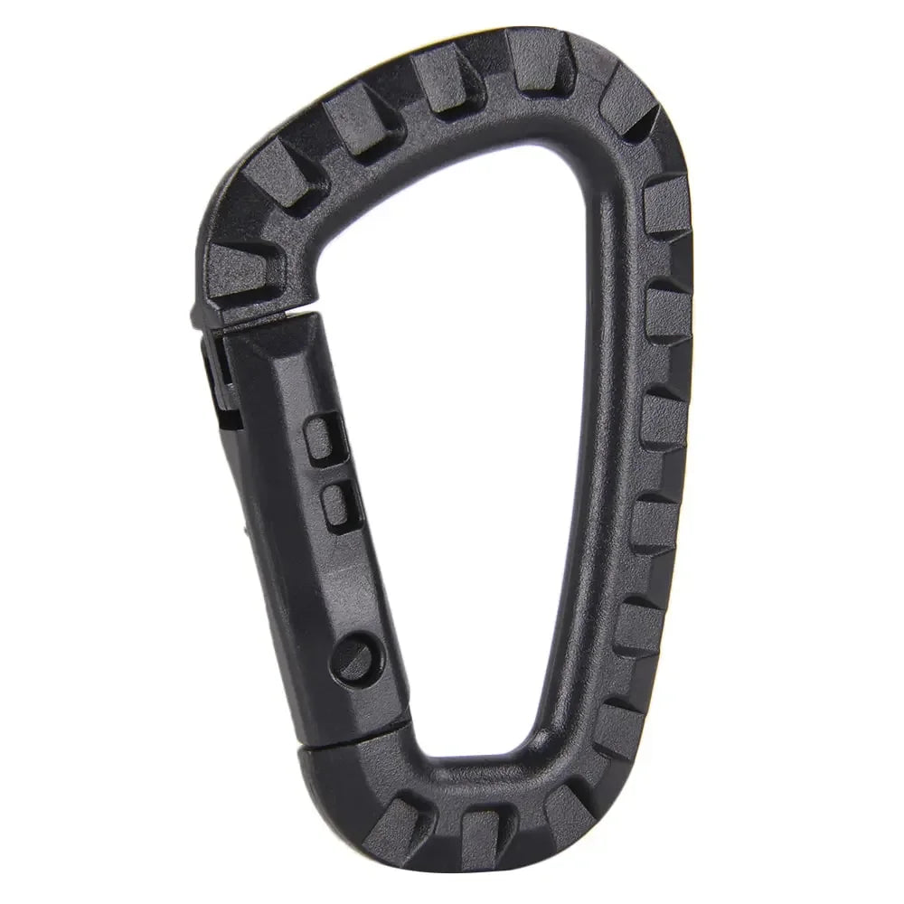 5pcs 8.5cm Tactical Backpack Buckle Fast Tactical Carabiner Plastic Hook D Shape Mosqueton EDC Gear For Outdoor Camping