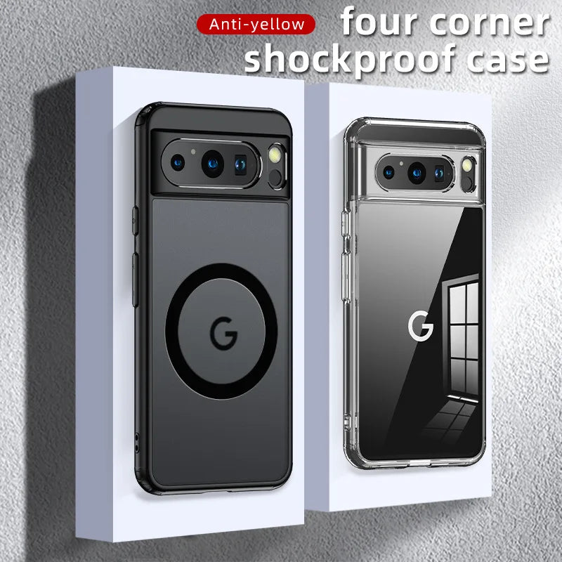 2025 Fashion Magnetic Case For Google Pixel 9 Pro 8 8A 7 Dull Polish Wireless Charger Cover Anti-knock Cases For Pixel7A Pixel9A