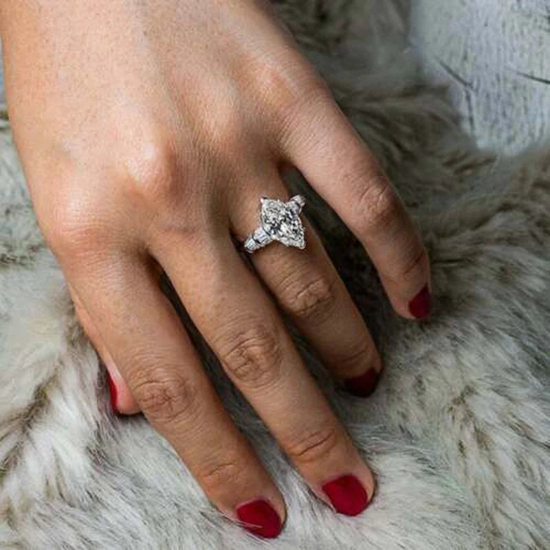 New Colorful Cubic Zirconia Women Rings for Party Two Tone Personality Female Finger Rings Gorgeous Jewelry
