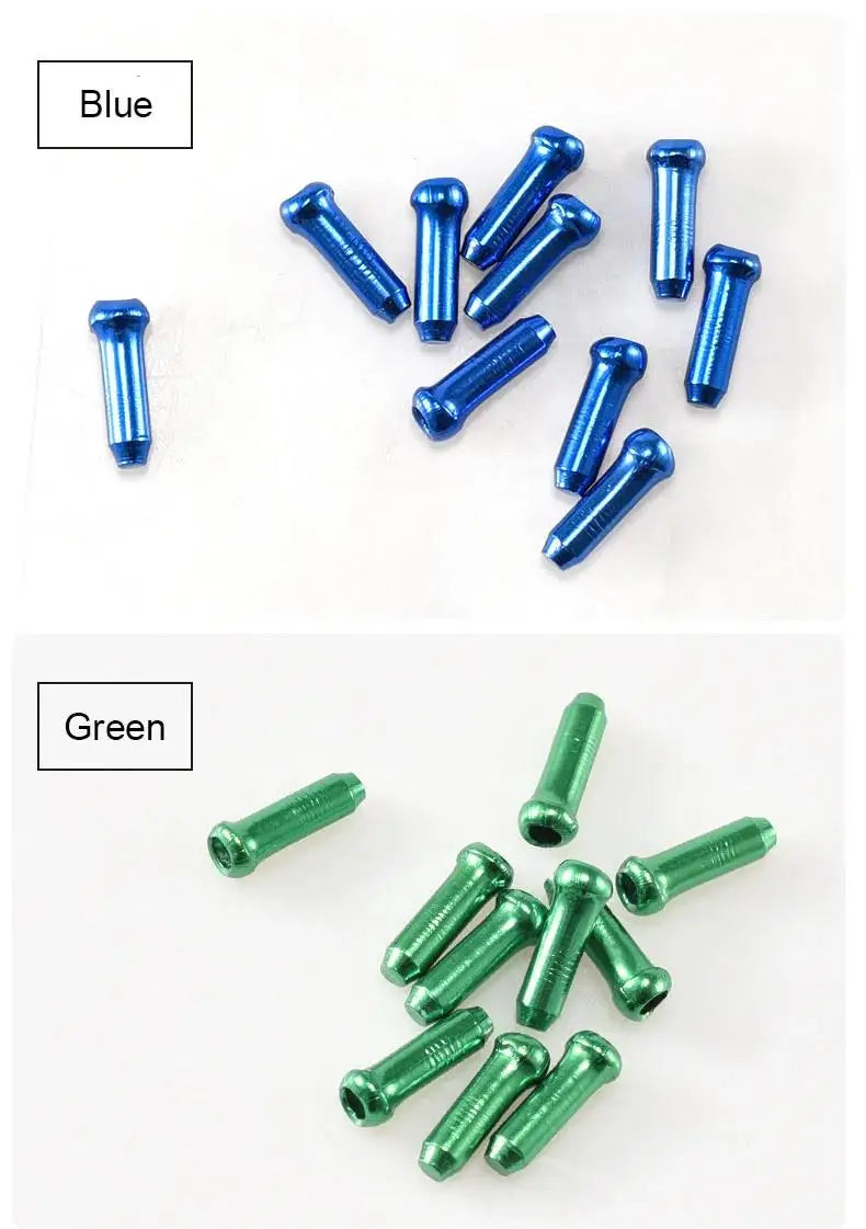 30/50/100Pcs Multiple Colors Aluminum Alloy Bicycle Brake Shifter Inner Cable Tips Wire End Cap Cable Line Core Cap Cover Gear