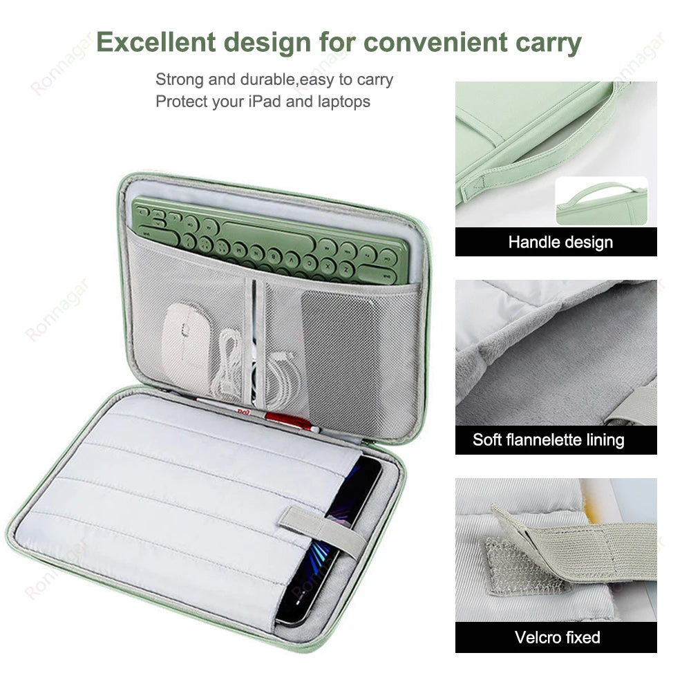 Sleeve Handbag Funda For Samsung Galaxy Tab S10 Plus SM-X820 SM-X826B 12.4" S9/S8/S7 Plus Tab S10 Ultra 14.6 Inch Pouch Case Bag