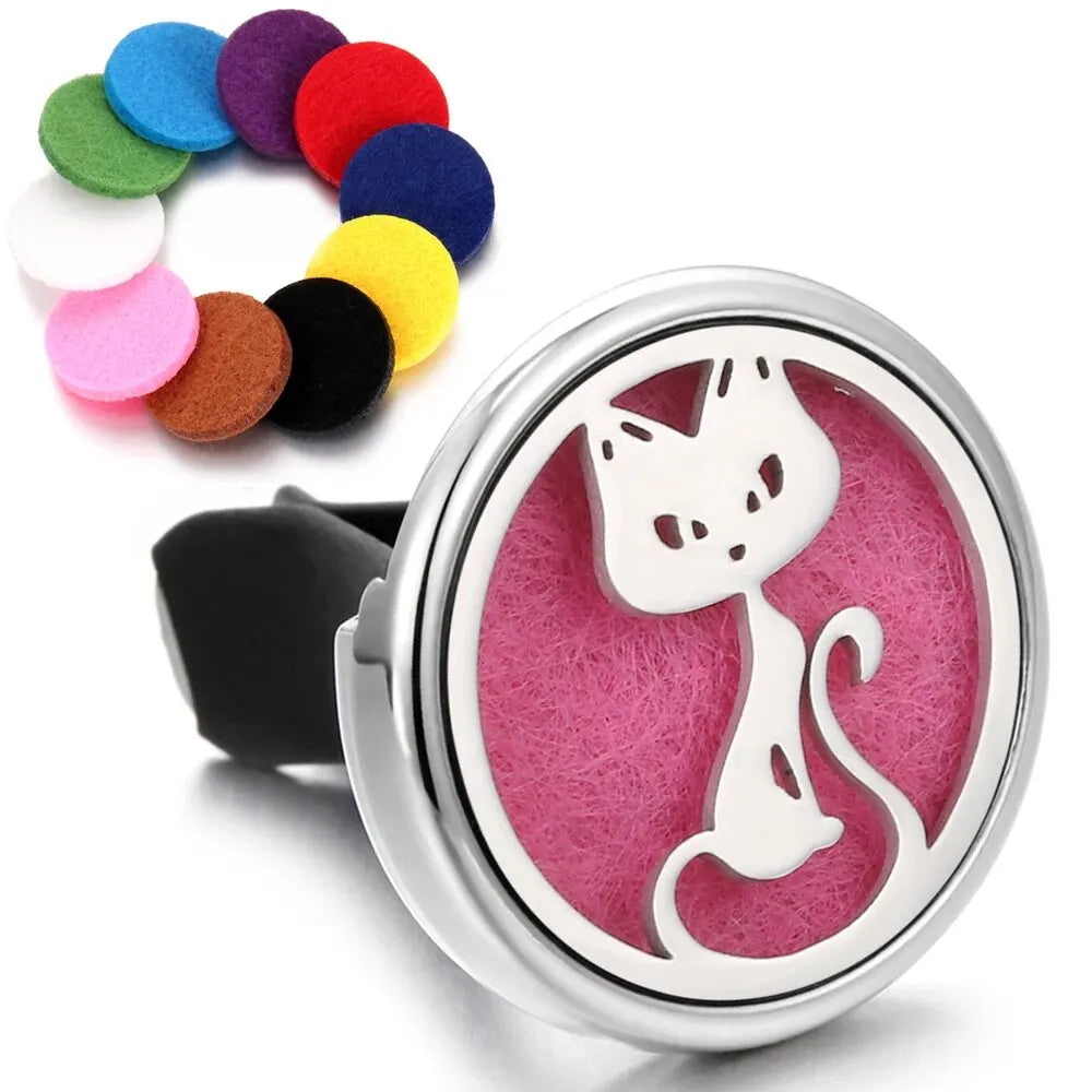 Tree Car Aromatherapy Diffuser Locket Car Clip Perfume Essential Oil Diffuser Car Vent Clip Air Freshener Purifier With Pads