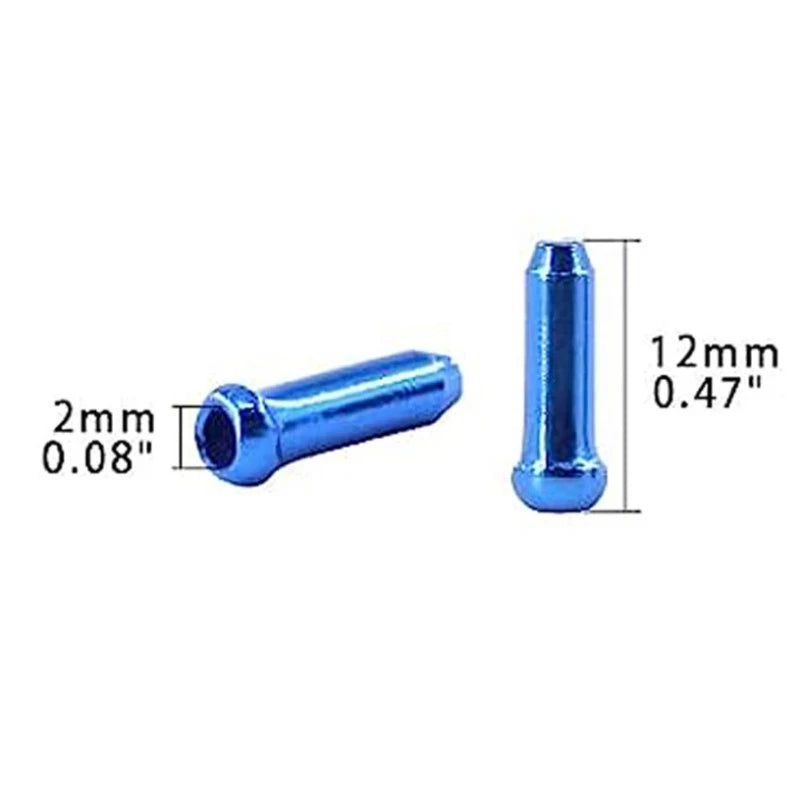 50/100pcs Bicycle Cable End Caps Aluminum Alloy Bike Brake Shifter Cable Tips Wire End Cap Multiple Colors Bike Line Core Caps