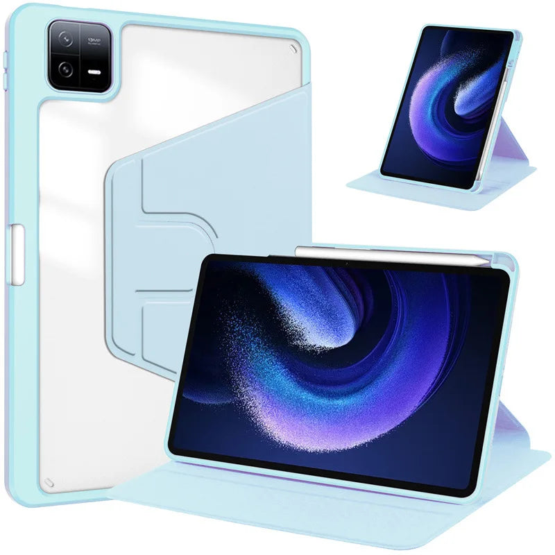 Shockproof Smart Case For Xiaoxin Pad 2024 11pro 12.7 2025 Funda Lenovo Tab M11 TB-330FU TB-331FC Rotation Cover With Pen holder