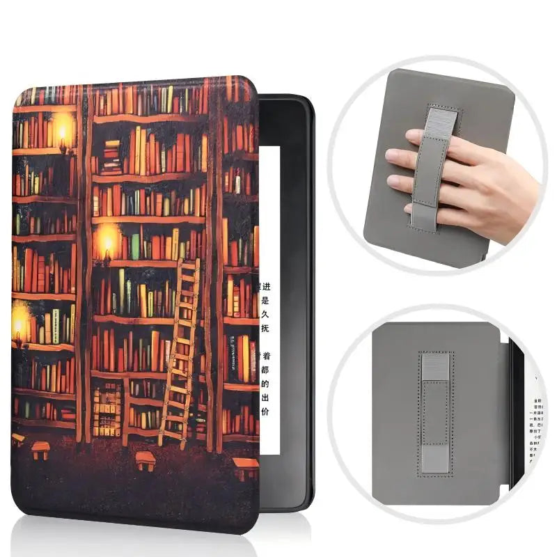 For Kindle 11th Generation 2024 Case 6'' with Hand Strap Kindle 6 inch Case Ebook C2V2L3 Auto Wake Sleep Cover PU Leather Funda