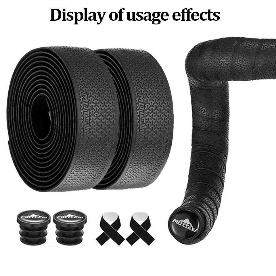 1Pair Road Bike Handlebar Tape Anti Slip Silica Gel Handlebar Tape Shock Absorption Cycling Bar Tape Bicycle Accessories