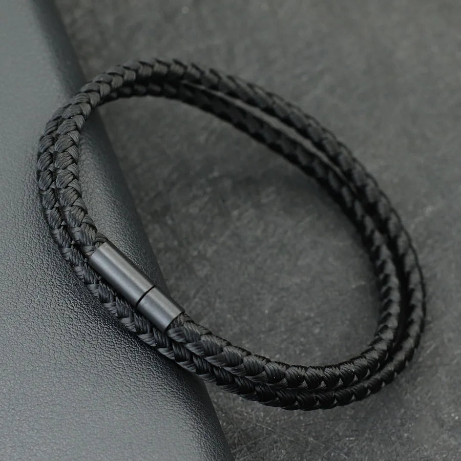 2025 New Simple Style Keel Rope Bracelet For Men Bilayer Wrap Braslet Bangle Homme Nautical Braclet Gifts For Him Pulseria Joias