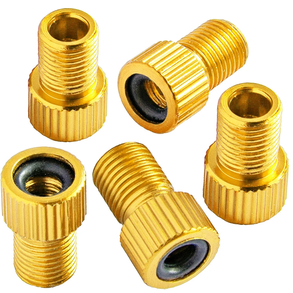 4Pcs Presta Valve Adapter - Convert Presta to Schrader - French/UK to US - Inflate Tire Using Standard Pump or Air Compressor