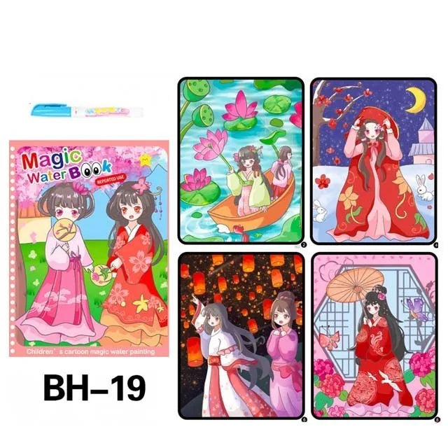 Montessori Toys Reusable Coloring Book Magic Water Drawing Book Painting Drawing Toys Sensory Early Education Toys for Children