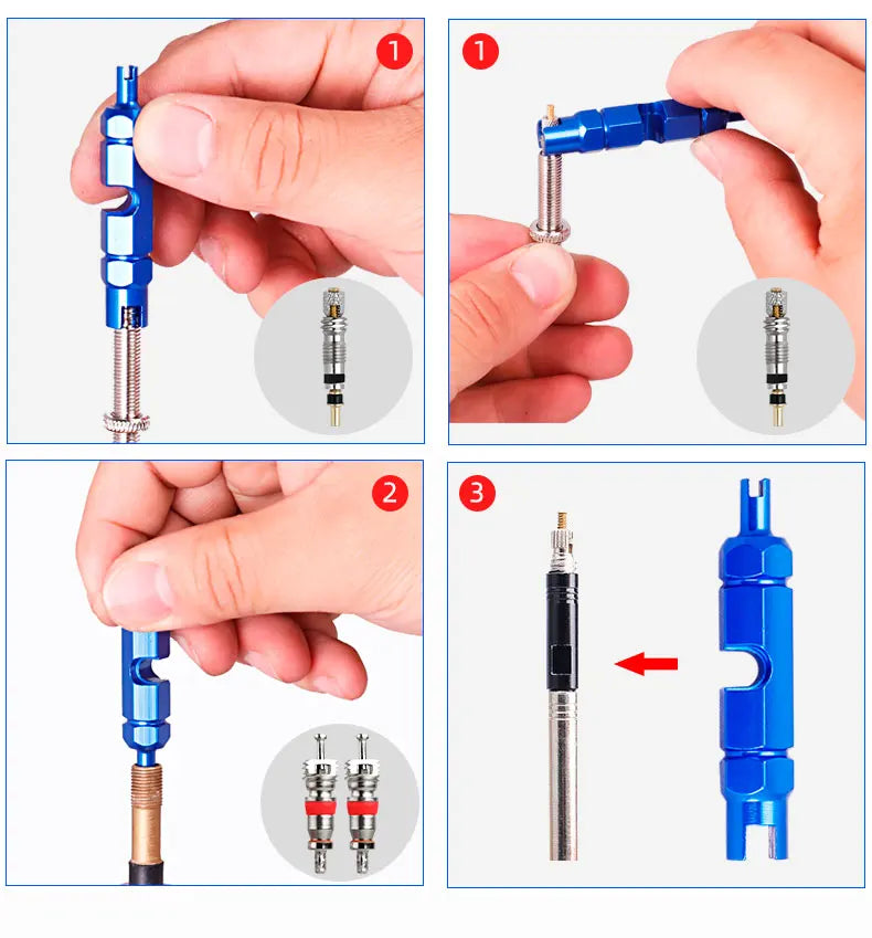 Deemount 2PCS Bicycle Tubeless Schrader Nipple A/V Valves Brass Core CNC Machined Anodized for MTB Road Bike Tubeless Rims