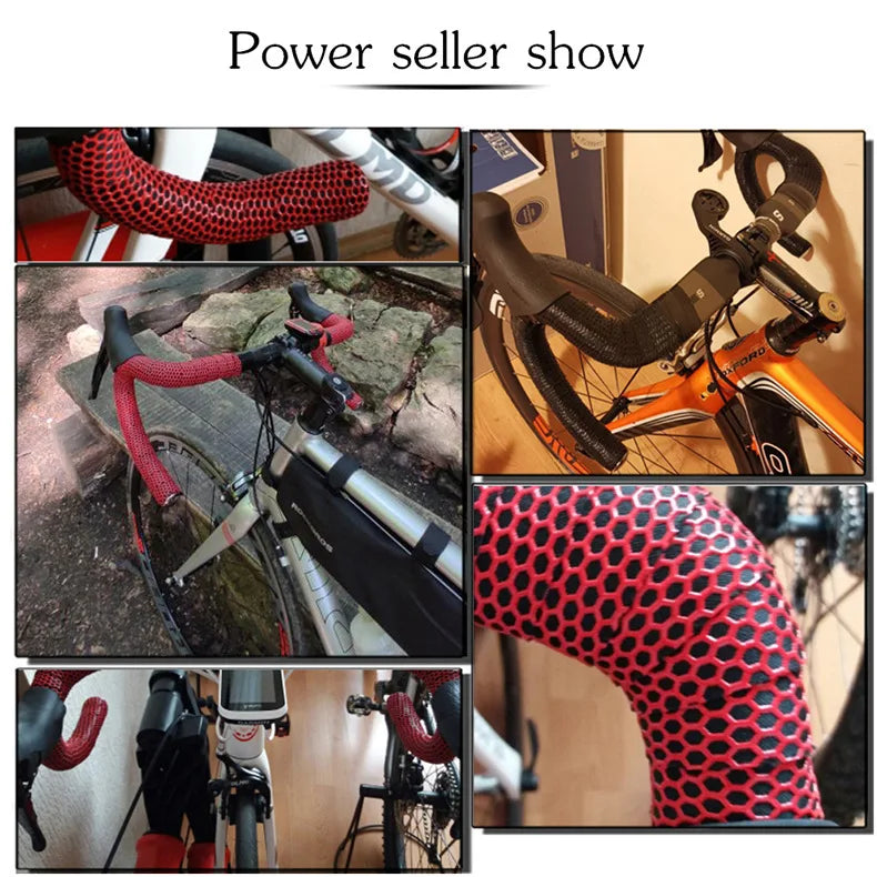 1Pair Road Bike Handlebar Tape Anti Slip Silica Gel Handlebar Tape Shock Absorption Cycling Bar Tape Bicycle Accessories