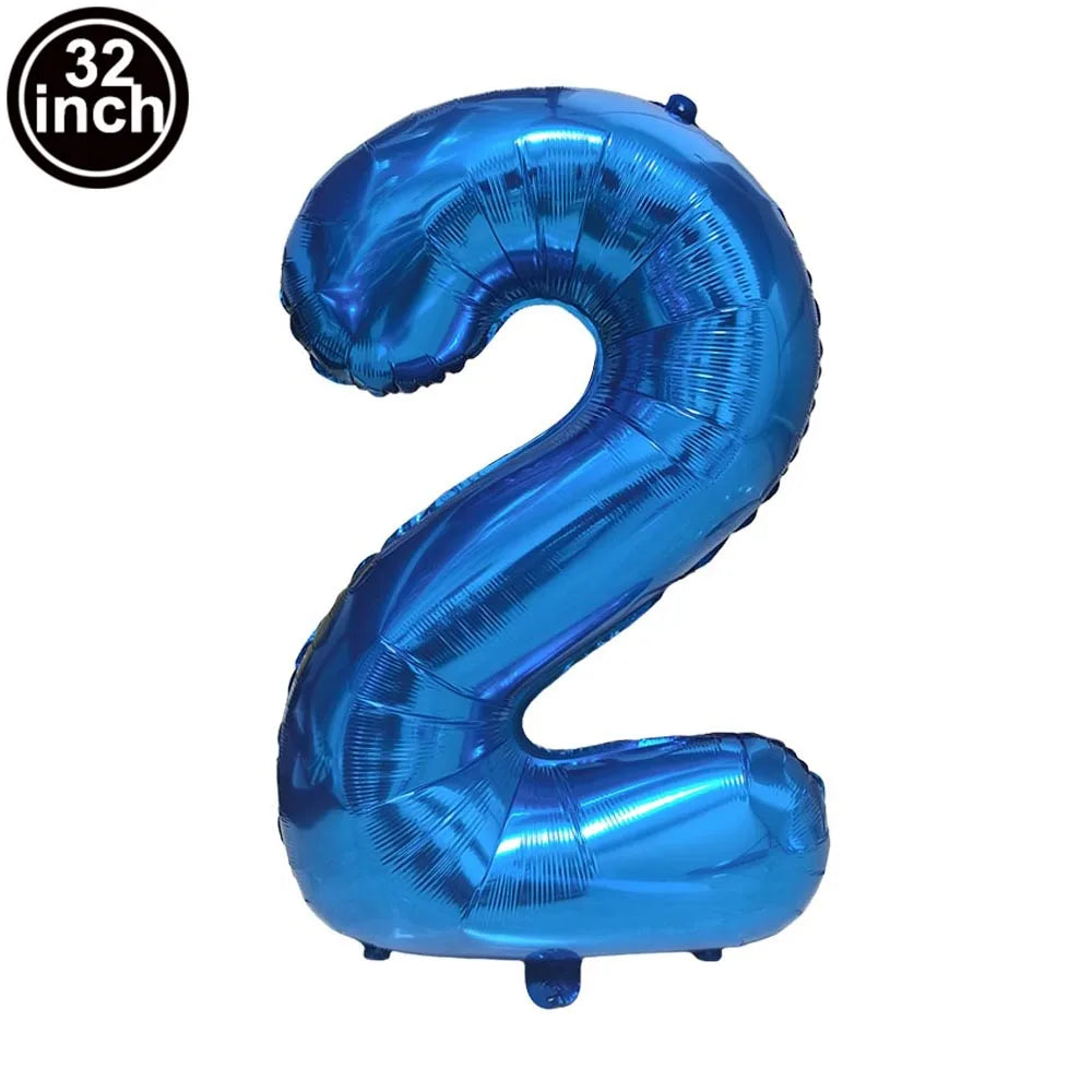 Multi Color Large Numbers 6 Balloon 32Inch 1 2 3 4 5 6 7 8 9 Birthday Ball Red Digit Bachelorette Balloons Figure Golob Balloons