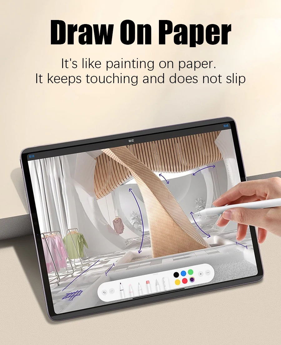 Like Paper Film For Ipad Pro 13 11 2024 12.9 10 9 10th 9th Generation 10.2 Screen Protector On Ipad Air 5 4 2 3 Mini 6 Magnetic