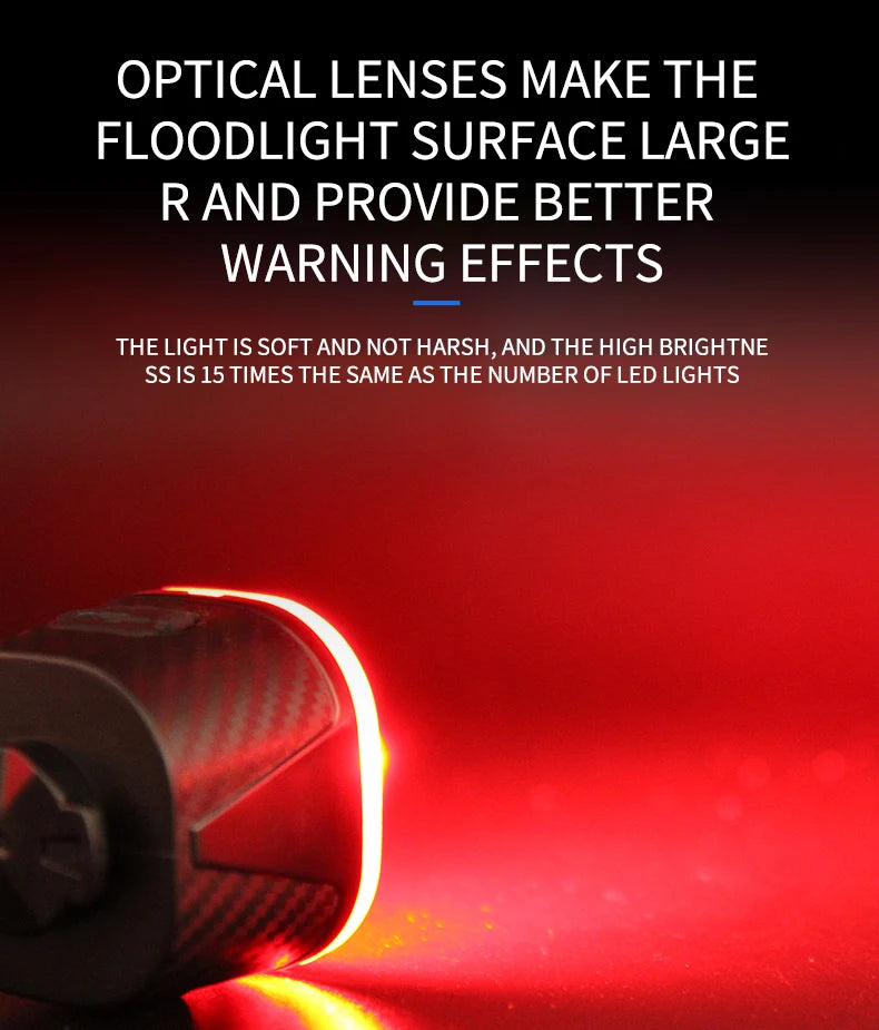 OFFBONDAGE Smart Bicycle Brake Light IPx6 Taillight Type-C Bike Tail Rear Light Auto Stop LED Riding Warning Cycling Light