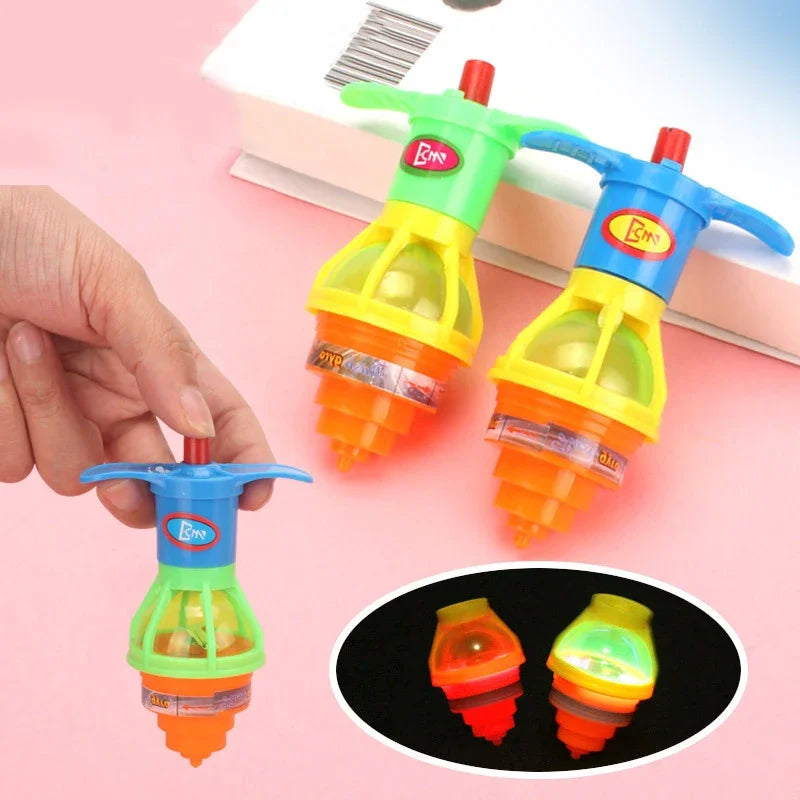 10Pcs LED Light Up Glitter Top Spin Toy - Perfect for Kids Birthday Party Favors, Easter Gift Fillers Classroom Prizes