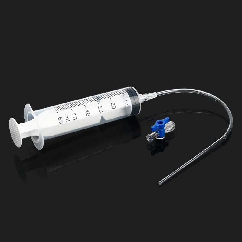 Bicycle Tubeless Tire Liquid Injection Tool 60ML Syringe Presta Valve Core Removal Tool MTB Road Bike Tire Fluid Injection Tool