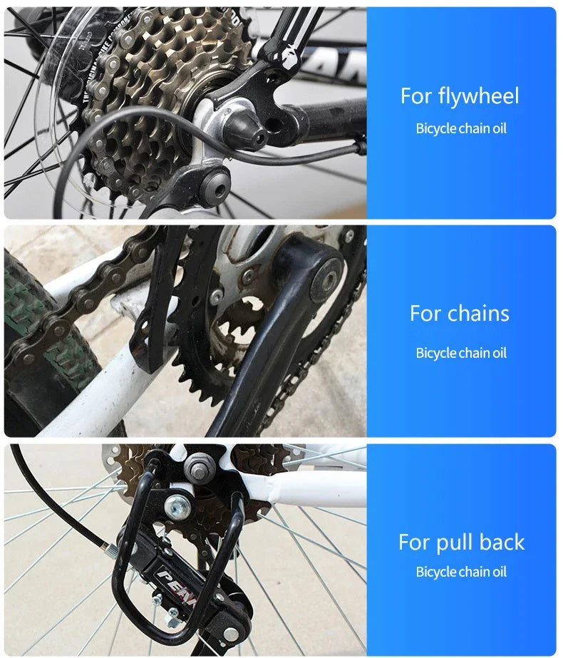 60ML Bicycle Long Lasting Chain Lube Chain MTB Road Bike Waxy Dry Chain Gear Oil Lube Waxy Maintenance Bike Accessories