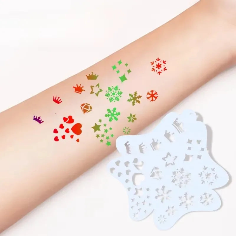 Face painting templates adults children professional body art reusable user-friendly party templates makeup tools template new