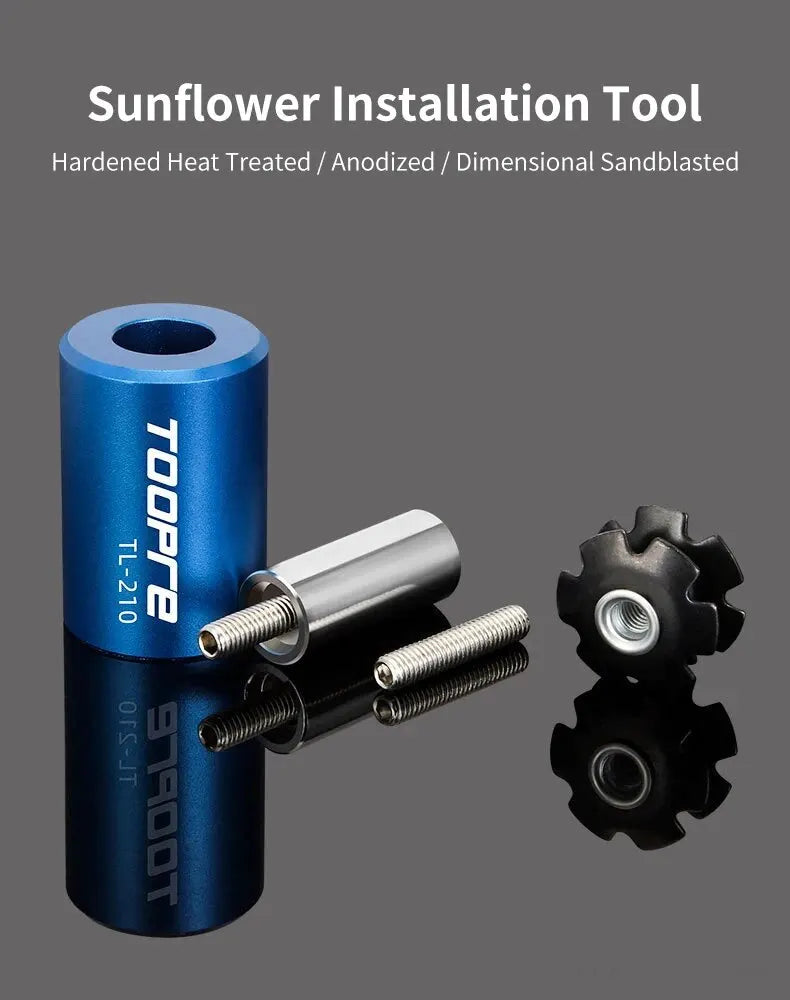TOOPRE Mountain Road Bicycle Sunflower Insertion Tool Front Fork Bowl Set Steel Flower Core Installation Sleeve