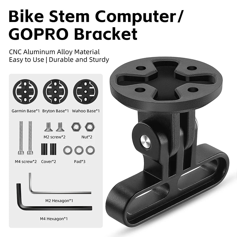 WEST BIKING Bike Bracket Front Light Lamp Holder Aluminum Alloy Extension Holder for Bicycle Computer Wahoo Bryton Garmin Bracke