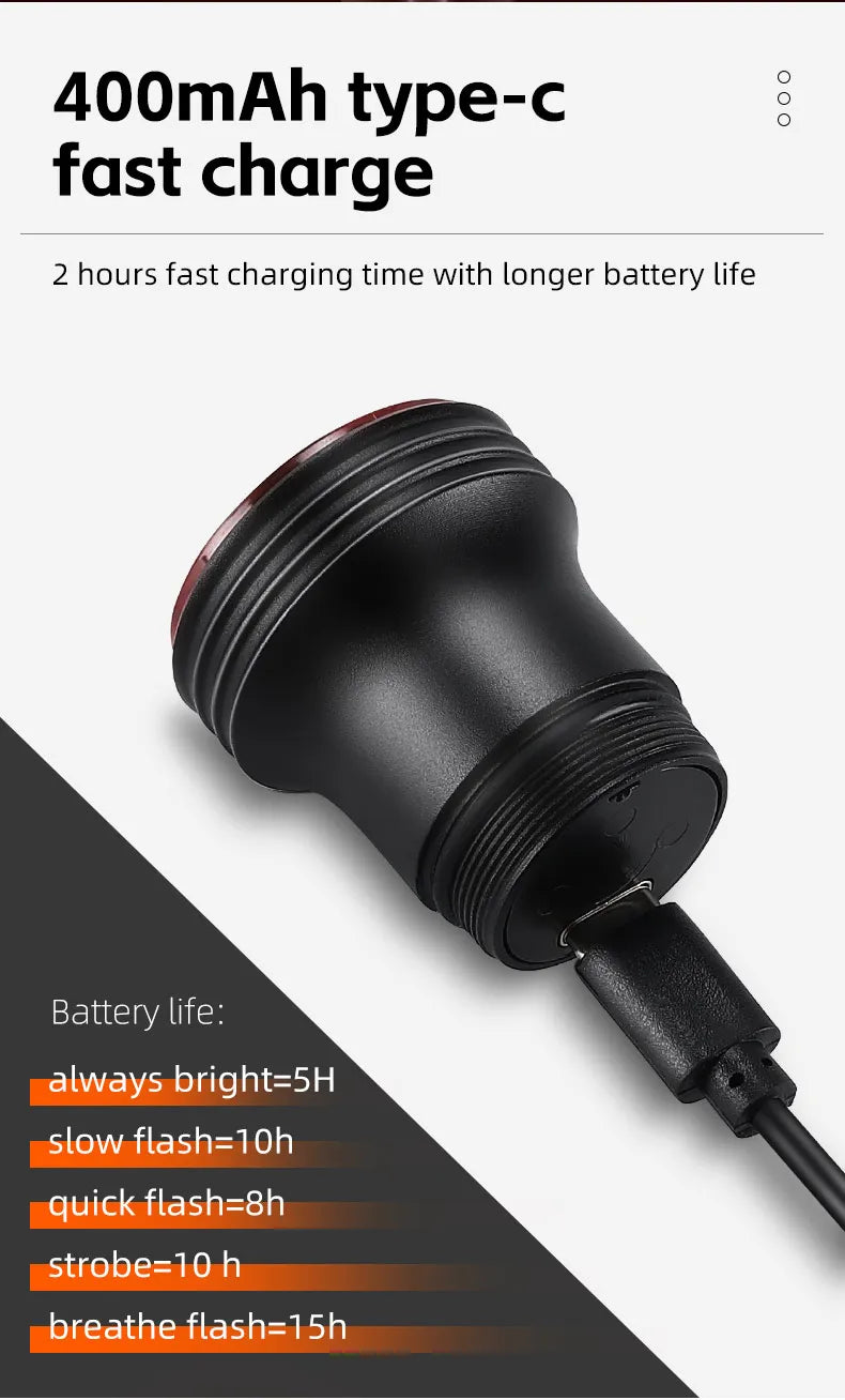 WEST BIKING Bike Rear Light Smart Brake Sensing Light Bicycle Tail Light Type-C Charging Taillight Road Cycling Accessories