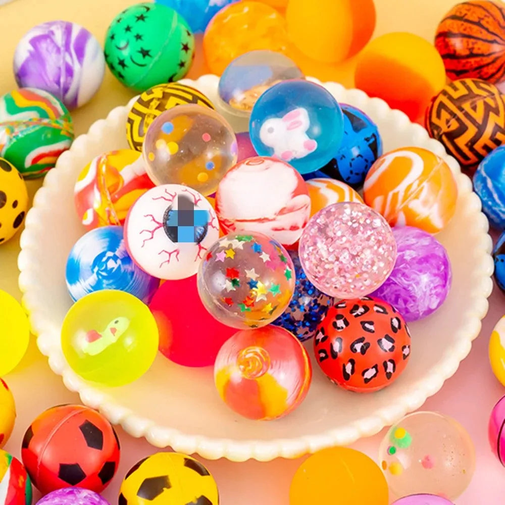 10/20/30/40/50Pcs Bouncy Ball Toys Kid Birthday Party Favors Gifts for Guests Rubber Bouncing Ball Prizes