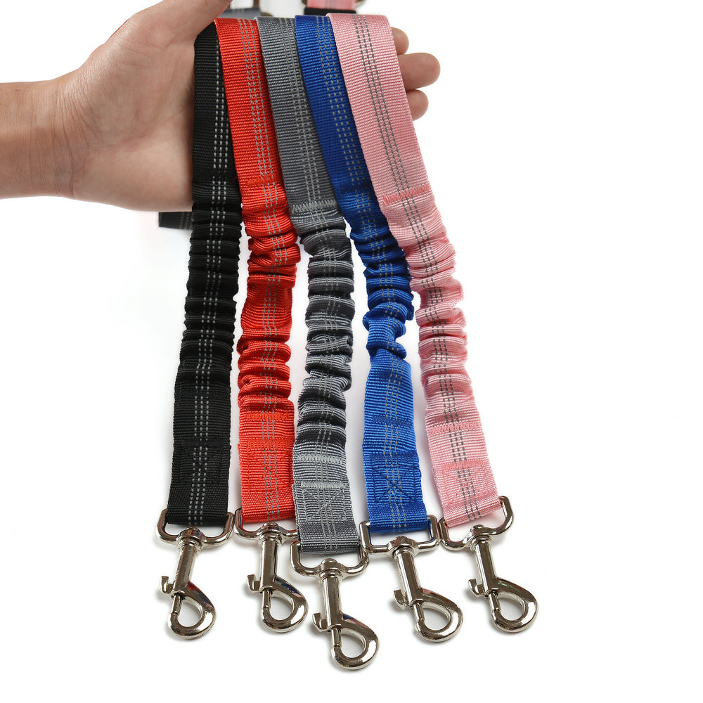 Durable Nylon Dog Seat Belt For Small Large Dogs Adjustable Reflective Elastic Lead Puppy Travel Car Safety Rope French Bulldog