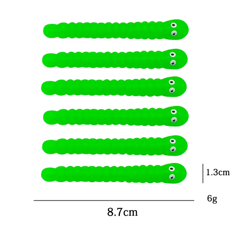 5PCS Colored caterpillar Pull Worm Noodle Fidget Toys Stretch String TPR Rope Anti Stress String Stress Relief Autism Vent Toys