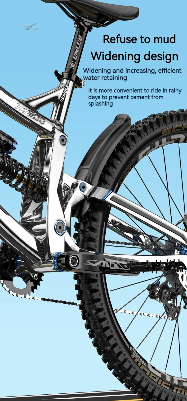1/2PCS New Bike Hard Shell Fender Bicycle Front Rear Tire Wheel Mudguard MTB Bicycle Mud Guard Fender Cycling Part Accessories
