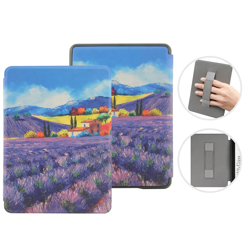 For Kindle 11th Generation 2024 Case 6'' with Hand Strap Kindle 6 inch Case Ebook C2V2L3 Auto Wake Sleep Cover PU Leather Funda