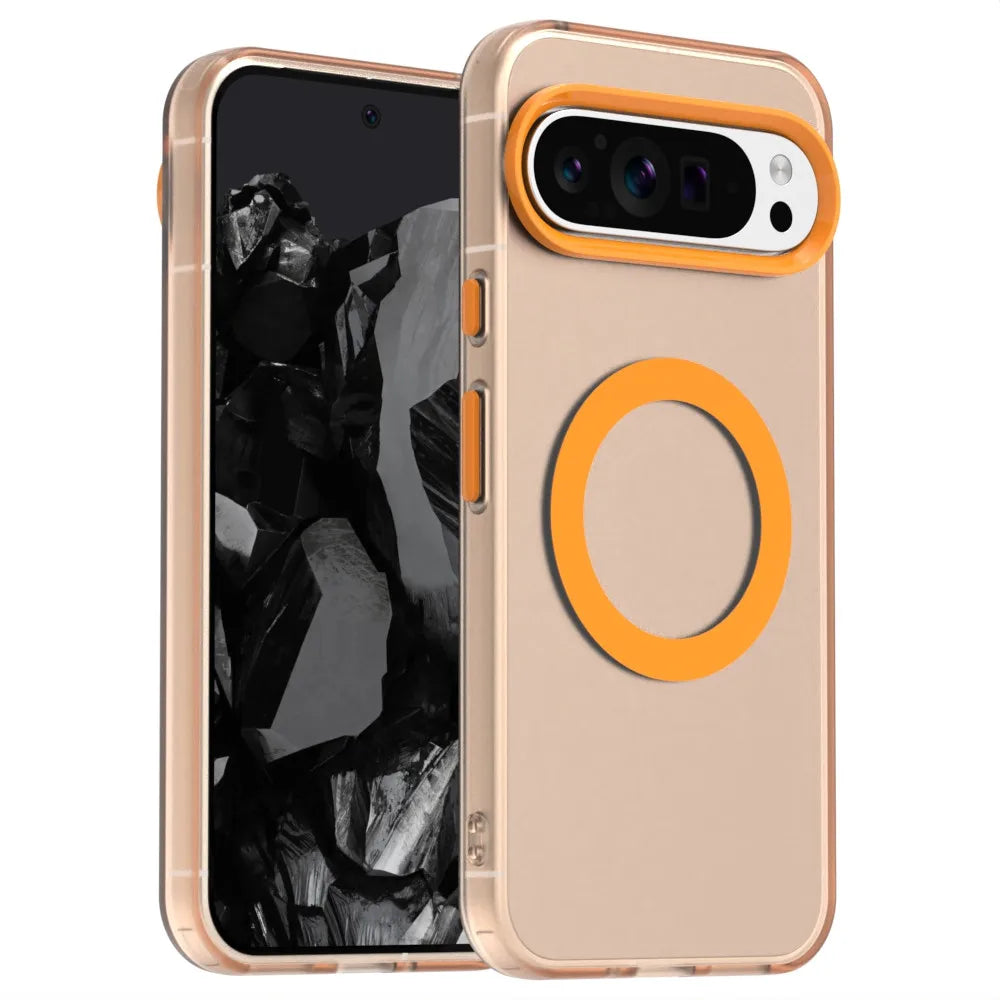 Matte Clear Magnetic Wireless Charging Armor Magsafe Case For Google Pixel 9 8 Pro XL 8A Military Shockproof Candy Color Frosted