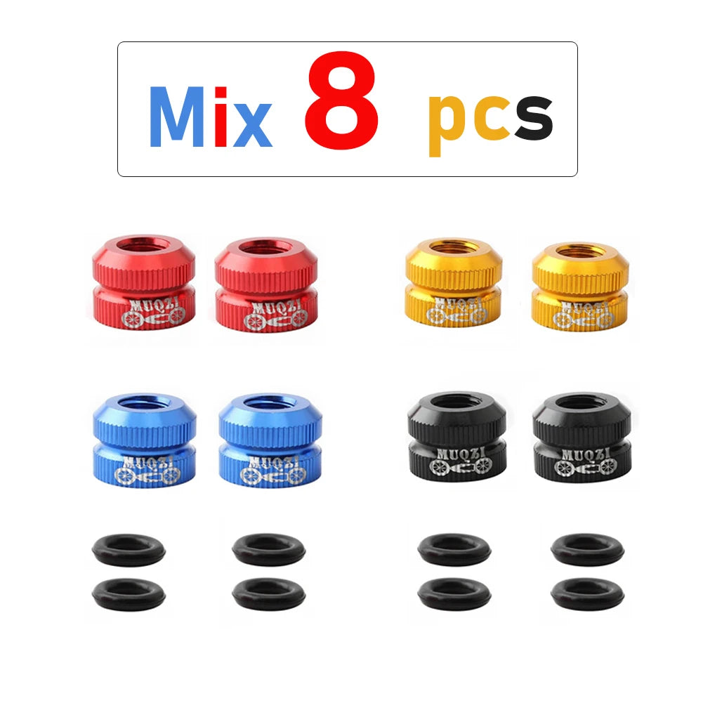 1~8pcs Tire Valve Nut Bike Vacuum Tire Presta Valve Screw Bicycle Valve Cover Tools Cycling Tire Repair MTB Bike Accessories