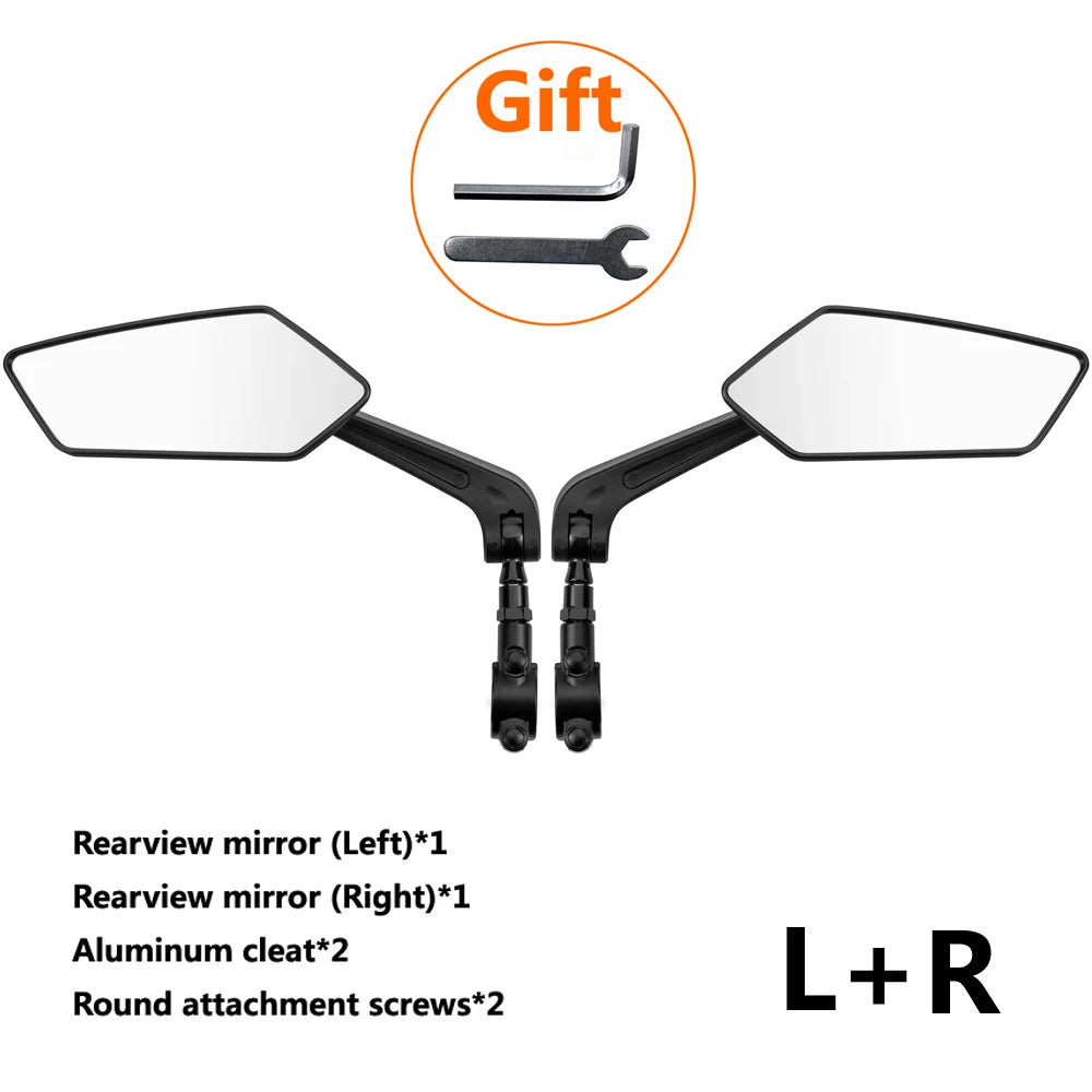 Bicycle Mirror Bike Rearview Mirror For Bicycle HD Adjustable Cycling Mirrors Left Right Angle Wide Bike Accessories