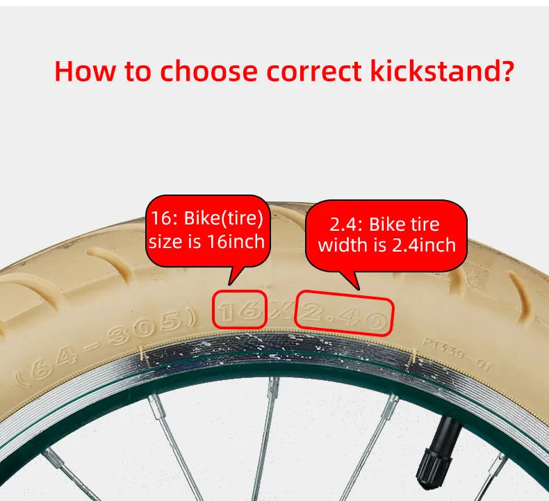 Kids Bike Kickstand Parking Stand Foot Brace Children Bicycle Side Support 12/14/16/18/20 Inch