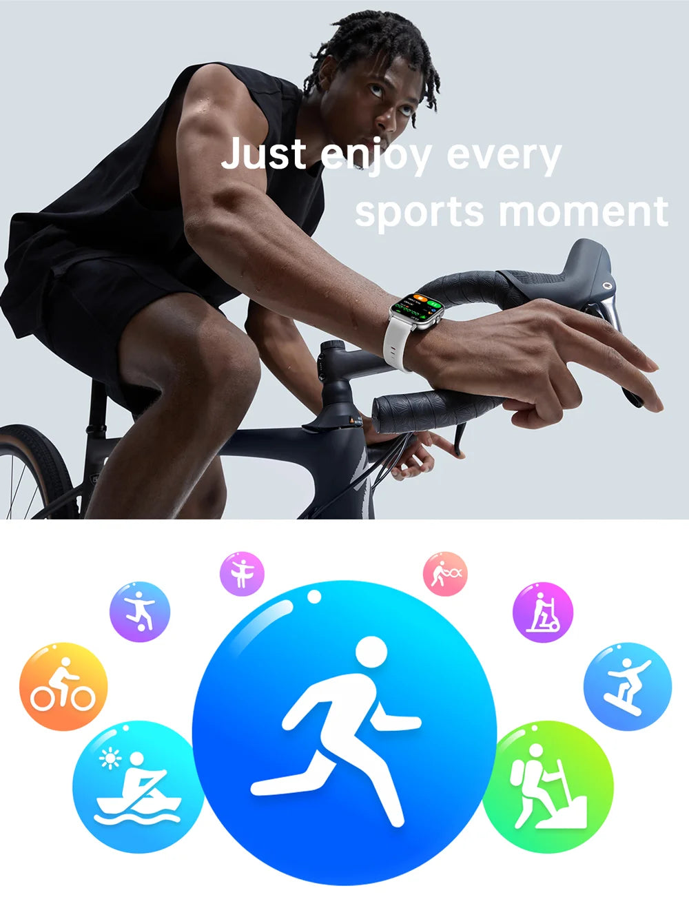 2024 2.01'' Smart Watch Bluetooth Call Play Music Smartwatch Fitness Sport Waterproof Watches for Men Women iPhone Android