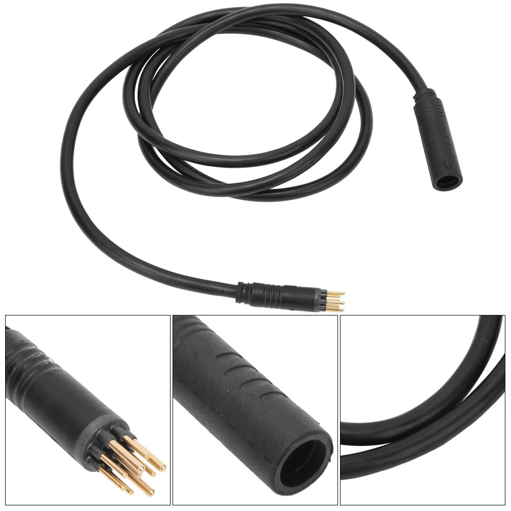 Electric Bike Motor Cable 9 Pin Wheel Motor Extension Cable for Electric Bike Female to Male Wire E Bike Accessory