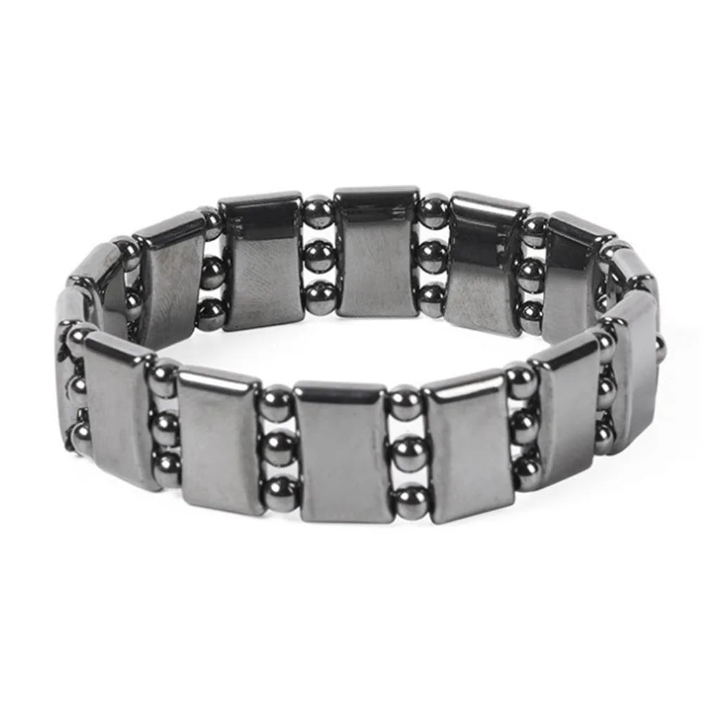 Natural Stone Double Layer Tiger Eye Lymphatic Detoxification Bracelet for Men and Women Magnetic Therapy Weight Loss Bracelet