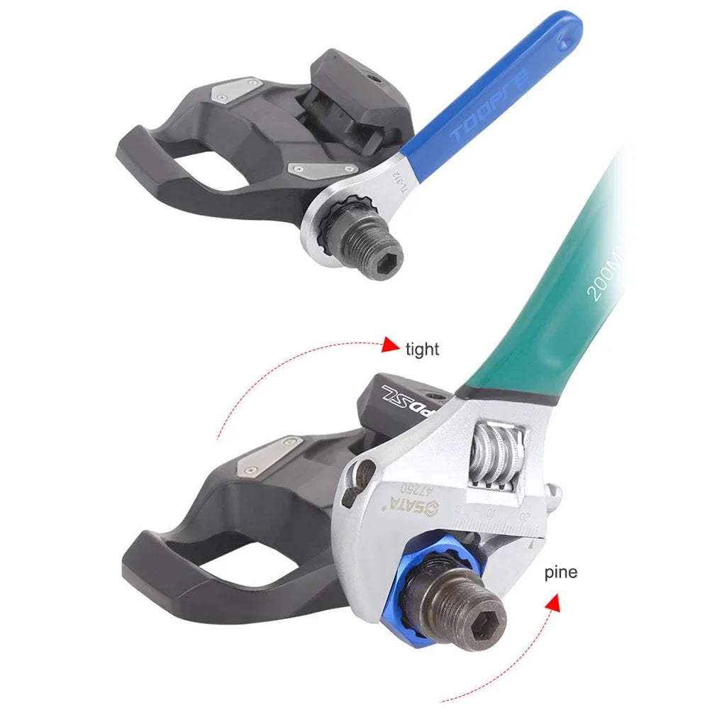 TOOPRE Bicycle Pedal Disassembly Tools Mountain Road Bike Lock Pedal Axle Spindle Shaft Installation Removal for 10-teeth Pedals
