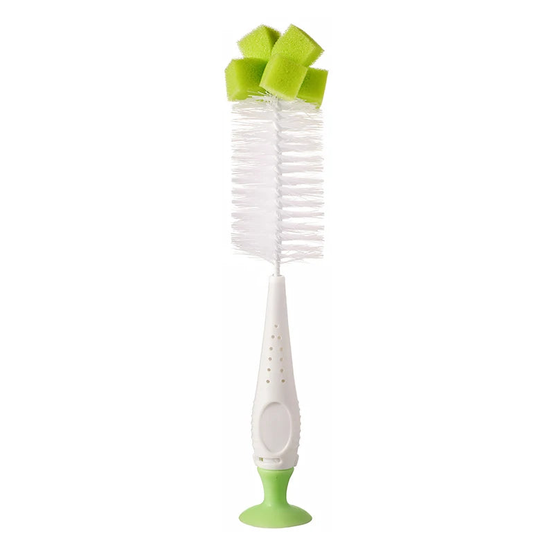 SAIDAH Simple Nylon Sponge Suction Feeding Bottle Nipple Pacifier Brush Set Water Sippy Vacuum Cup Cleaning(2 in 1)