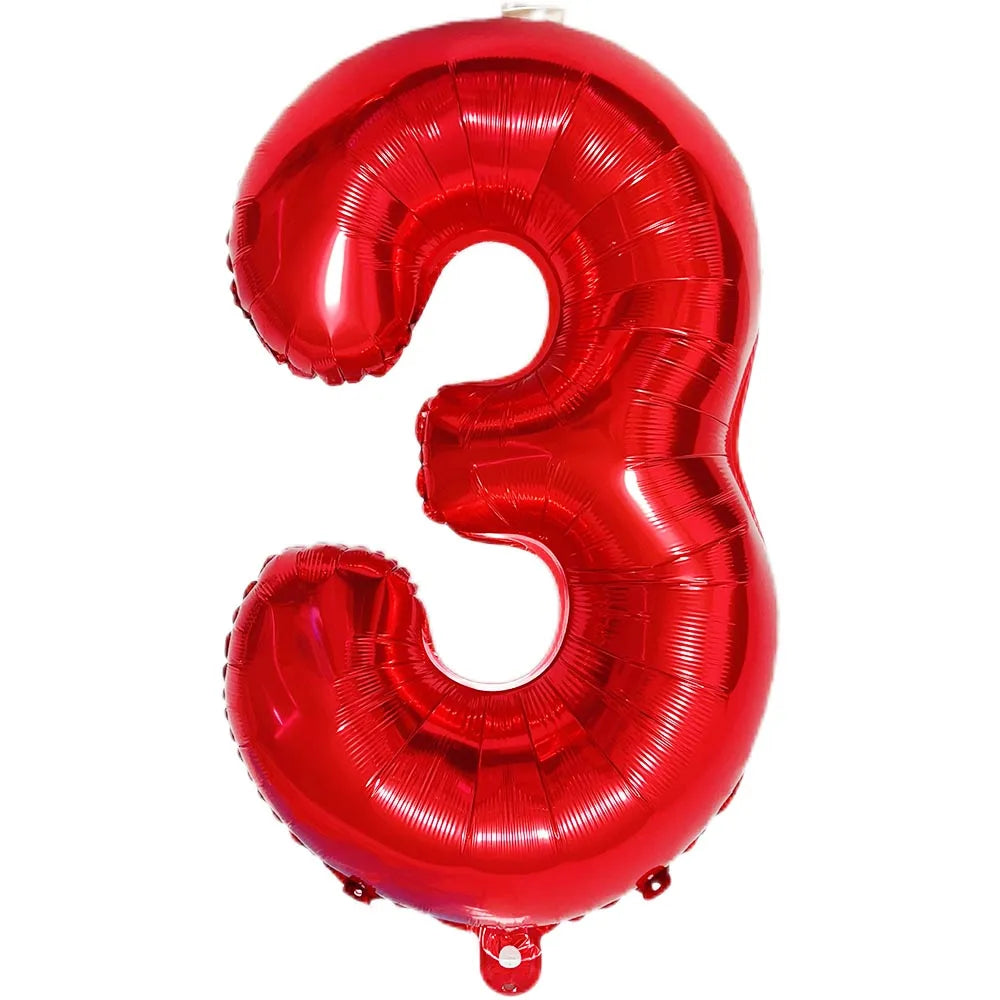 Multi Color Large Numbers 6 Balloon 32Inch 1 2 3 4 5 6 7 8 9 Birthday Ball Red Digit Bachelorette Balloons Figure Golob Balloons