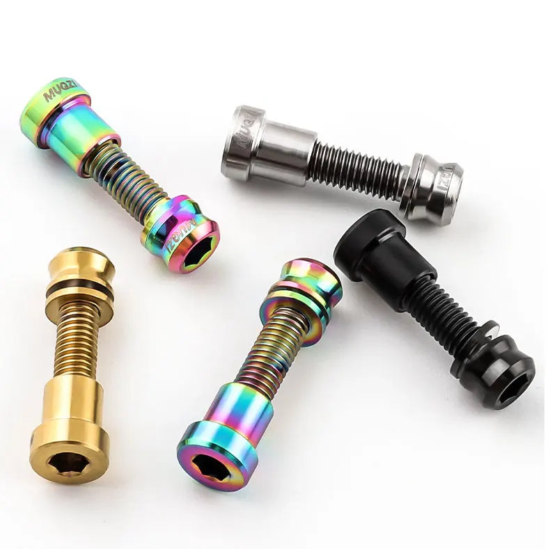 MUQZI Titanium Bolt M5x17mm M5x19mm Bicycle Nut Titanium Alloy Stem Bolts MTB Road Folding Bike Screw Accessories
